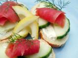 Open-Faced Salmon Tea Sandwiches