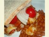 Beans 'n' Franks Sandwich