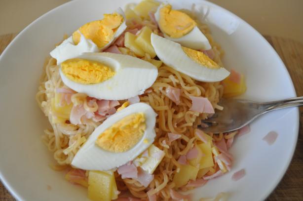 2-Minute Noodles for Two With Ham & Cheese. Photo by I'mPat