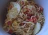 2-Minute Noodles for Two With Ham & Cheese