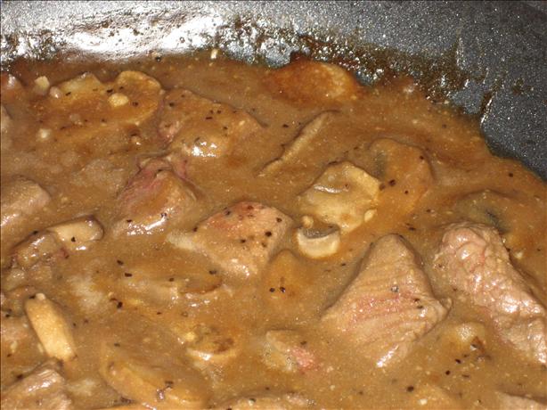 Patrick's Fast and Delicious Beefsteak Tips and Noodles. Photo by HeidiSue