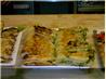 Spinach, Pine Nut, Feta Stuffed Focaccia W. Basil-Arugula Pesto. Recipe by SkinnyMinnie
