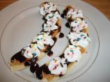 Banana With Peanut Butter & Chocolate Syrup. Photo by Domestic Goddess
