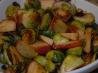 Brussels Sprouts With Bacon and Apple. Recipe by Ingy