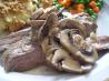 Flank Steak in Mushroom Wine Sauce. Recipe by Debbie R.