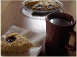 Coconut Scones With Raspberry or Cherry