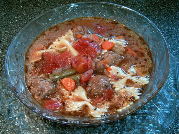 Pasta and Sausage Soup. Photo by Mikekey