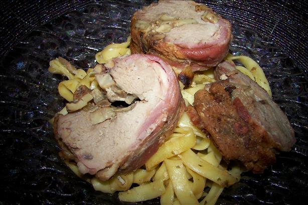 Mushroom-Stuffed Bacon Wrapped Pork Tenderloins. Photo by Baby Kato