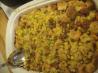 Sausage and Shrimp Cornbread Stuffing Casserole. Recipe by Kittencalskitchen