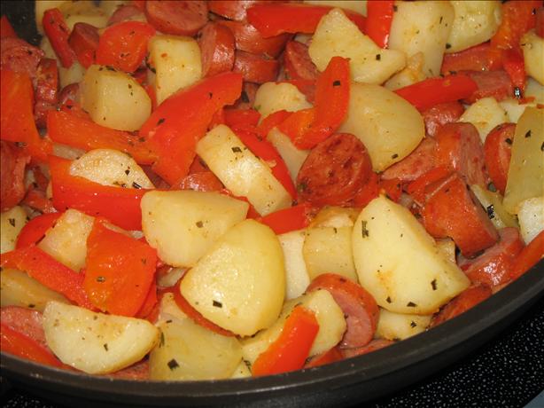Smoked Sausage and Potatoes. Photo by Lori Mama
