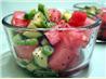 Sweet & Sour Watermelon Cucumber Salad. Recipe by Sherrybeth