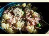 Creamy Garlic Pasta With Mushrooms and Prosciutto