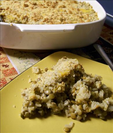 Easy Cheesy Lentil & Rice Casserole. Photo by Fauve