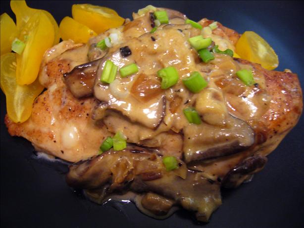 Chicken Breasts With Mushrooms, Swiss Cheese and White Wine. Photo by cookiedog