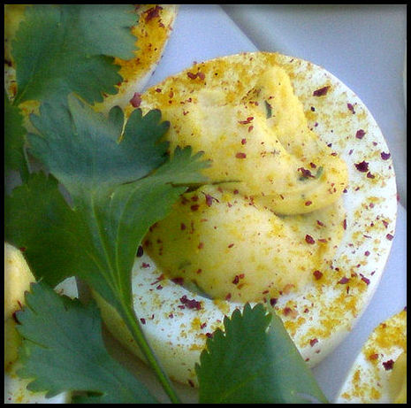 Deviled Eggs With Tahini. Photo by Sandi (From CA)