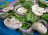 Mushroom Spinach Salad. Recipe by Halcyon Eve