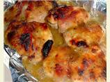 Rhubarb Ginger Chicken Thighs