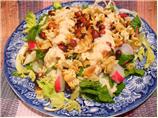 Oriental Noodle Salad With Peanuts, Spinach & Cabbage