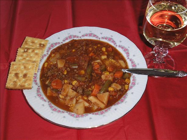 Hamburger Vegetable Soup. Photo by Nova Scotia Cook