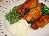 Hot Chicken Wings With Banana and Curry Sauce