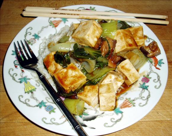 Steamed Vegetables With Tofu and Oyster Flavored Sauce. Photo by yaya78006