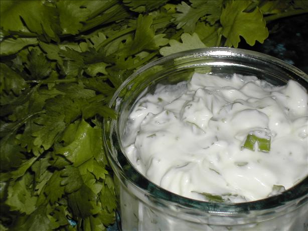 Coriander/Cilantro Yoghurt (Very Easy Side Dish). Photo by Syrinx