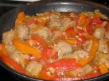 Dads Sausage, Peppers and Onions