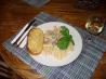 Chicken & Campanelle Pasta With Roasted Garlic Cream