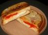 Chicken and Roasted Red Pepper Panini Style Sandwiches. Recipe by Auvan