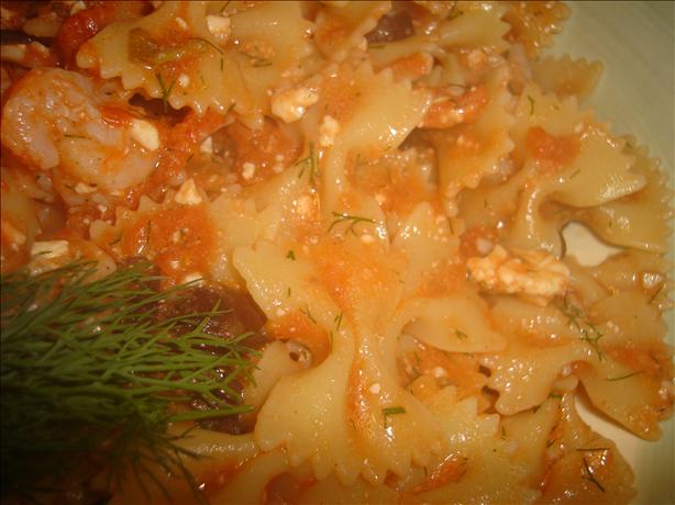 Greek Pasta with Shrimp. Photo by Richard-NYC