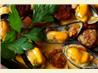 Mussels With Chorizo , Tomato and Wine