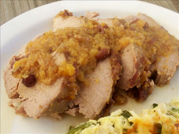 Pork Roast With Peach Chutney. Photo by *Parsley*