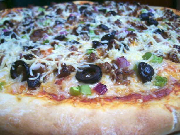 No-Knead Food Processor Thin Crust Pizza Dough. Photo by Crafty Lady 13