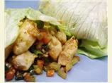 Chicken in Lettuce Leaves