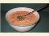Coconut Chickpea Soup, With Tomato Chunks and Fried Cumin