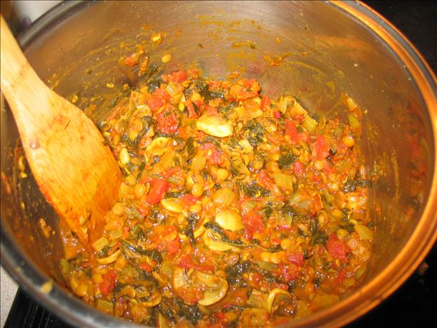 Spicy Lentils With Mushrooms. Photo by Rhiannon&Matt.gauci