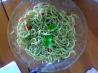 (Raw) Angel-Hair Zucchini "pasta" With Fresh Pesto