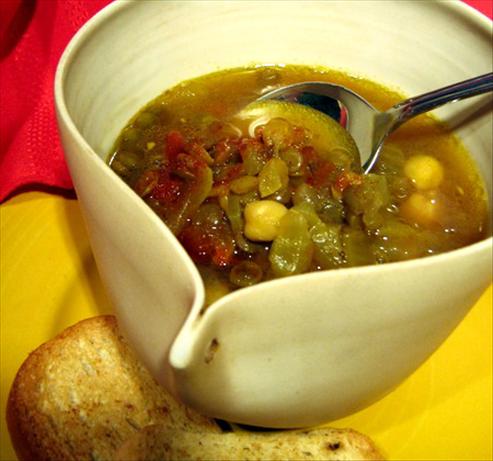 Tunisian Tomato Soup With Chickpeas and Lentils. Photo by Annacia