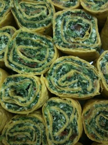 Easy Spinach-Bacon Tortilla Roll-Ups. Photo by BRV