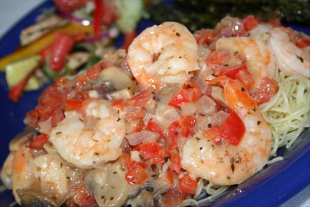 Shrimp and Veggies Italiano With Pasta. Photo by ~Nimz~