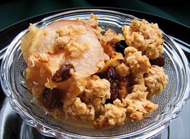 Apple and Pear Crumble. Photo by Annacia