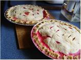 Rhubarb-Raspberry-Apple Pie