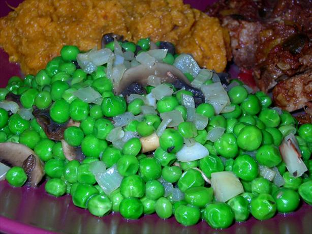 Sweet Peas and Mushrooms. Photo by justcallmetoni