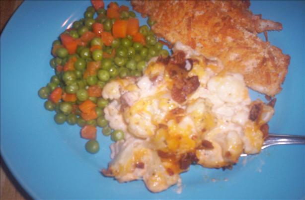 Creamy Cauliflower Casserole With Bacon and Cheddar. Photo by Chef shapeweaver &copy;