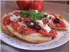 Goat Cheese, Tomato, and Basil  Pizza