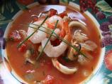 Tomato and Garlic Stew With Prawns.