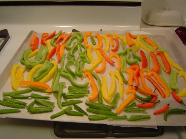 Frozen Bell Peppers (For Recipes). Photo by The Left Handed Chef