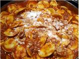 Cheese Ravioli With Vegetarian " Meat" Sauce