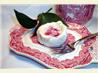 Mini Strawberry Swirl Cheesecakes (Light). Recipe by Redsie