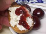 Crushed Goat's Cheese With Pepper and Black Cherry Jam